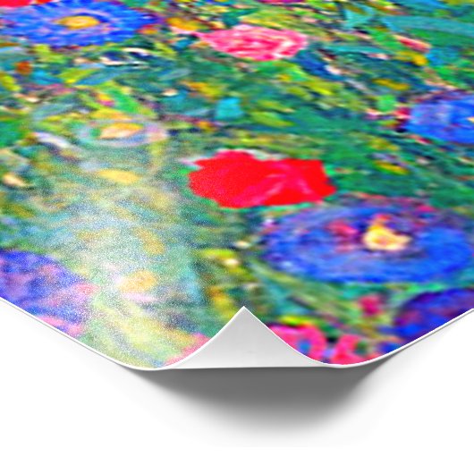 Boerderij van Gustav Klimt met zonnebloemen Foto Afdruk (Hoek)