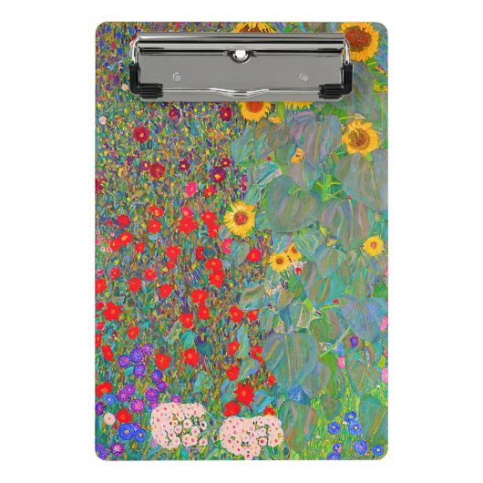 Boerderij van Gustav Klimt met zonnebloemen Mini Klembord (Voorkant)