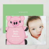 Boerderij van het Baby shower van varkens Kaart (Voorkant / Achterkant)