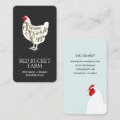 Boerderij van het verse kippeneieren visitekaartje (Voorkant / Achterkant)