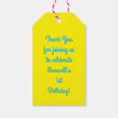 Boerderij van kippen Kinder 1e verjaardag Cadeaulabel (Achterkant)