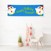 Boerderij van kippen Kinder 1e verjaardag Spandoek (Insitu)