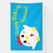 Boerderij van kippen Kinder 1e verjaardag Spandoek (Verticaal)