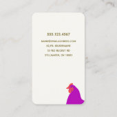 Boerderij van kippen, vers eierretro visitekaartje (Achterkant)