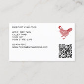 Boerderij van kippeneieren QR-code Visitekaartje (Achterkant)