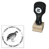 Boerderij van kwarteleitjes 	rubberstempel (Gestempeld)