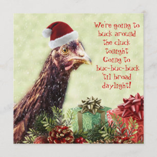 Boerderij van pluimvee — Kerstmis Kaart