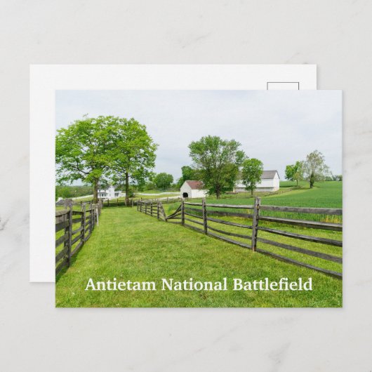 Boerderij van Poffenberger in Antietam Briefkaart (Voorkant / Achterkant)
