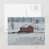 Boerderij van rode schors briefkaart (Voorkant / Achterkant)