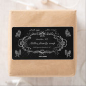 boerderij van siergrens terugkeeradres etiket (Insitu)