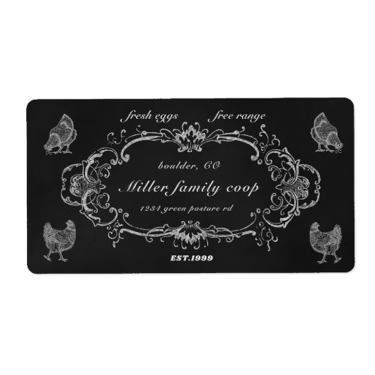 boerderij van siergrens terugkeeradres etiket (Voorkant)