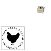 Boerderij van verse eierstip Kippen voor landbouwe Rubberstempel (Gestempeld)