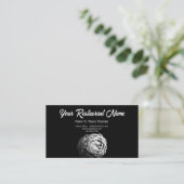 Boerderij van zwarte en witte Artichoke aan tafelr Contactkaartje (Staand voorkant)