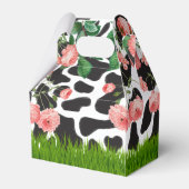 Boerderij van zwarte en witte Koe Bedankdoosjes (Achterkant)