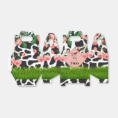Boerderij van zwarte en witte Koe Bedankdoosjes (Uitgevouwen)