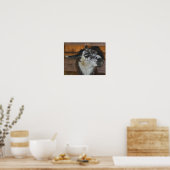 Boerderij van zwarte en witte Llama Poster (Keuken)
