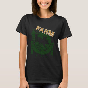 Boerderij Varken Amerika Koe Boer schuur Kip Veld T-shirt