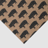  boerderij varken silhouet aangepaste kleur bruin tissuepapier (Detail)