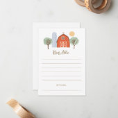 Boerderij Verjaardagsfeest Tijdscapsule Notitiekaa Notitiekaartje (Voorkant / Achterkant in situ)