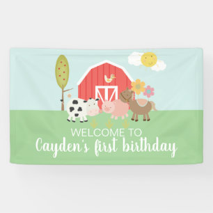 Boerderij verjaardagsfeest welkomstbord banner