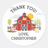 Boerderij Verjaardagsfeestje Sticker (Voorkant)