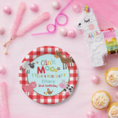 Boerderij Verjaardagspapier Bord 7"Oude MacDonald  (Feest)