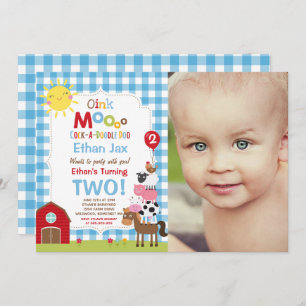 Boerderij Verjaardagsuitnodiging Barnyard Verjaard Kaart