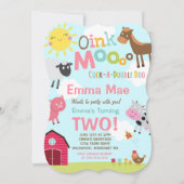 Boerderij Verjaardagsuitnodiging Oud MacDonald Boe Kaart (Voorkant)