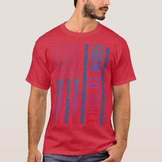 Boerderij verloopvlag naar tabel t-shirt