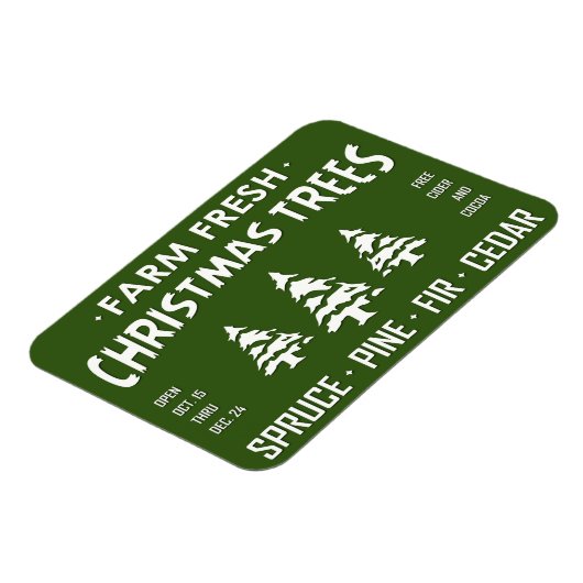BOERDERIJ VERS CHRISTMAS TREES MAGNEET (Linkerzijde)