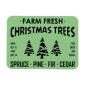 BOERDERIJ VERS CHRISTMAS TREES MAGNEET (Horizontaal)