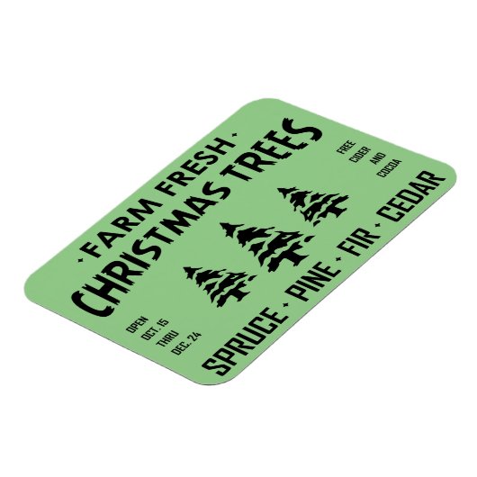 BOERDERIJ VERS CHRISTMAS TREES MAGNEET (Linkerzijde)