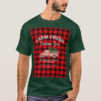 BOERDERIJ VERS CHRISTMAS TREES, OUD RODE TRUCK, XM T-SHIRT