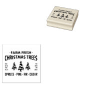 BOERDERIJ VERS CHRISTMAS TREES 	RUBBERSTEMPEL (Gestempeld)