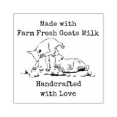 Boerderij Vers Geitenmelk - handgemaakt met liefde Rubberstempel (Afrduk)