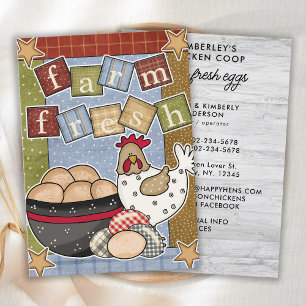  Boerderij Vers  kippen Eieren Visitekaartje