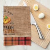 Boerderij Vers pompoen in een Rustige en Pset Theedoek (Quarter Fold)