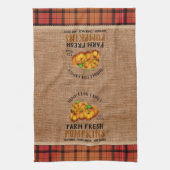 Boerderij Vers pompoen in een Rustige en Pset Theedoek (Verticaal)