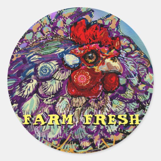 Boerderij, vers ronde sticker (Voorkant)