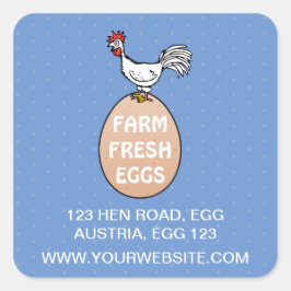 Boerderij, vers vierkante sticker