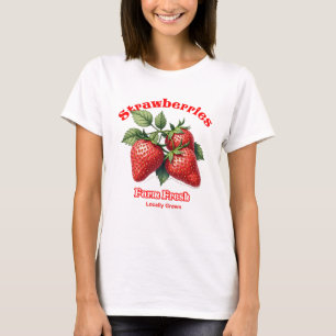 Boerderij Verse Aardbeien Biologisch T-shirt