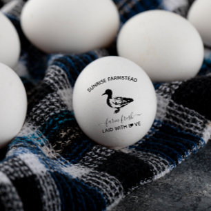 Boerderij Verse eenden   Funny Monogram Egg Stamp Rubberstempel