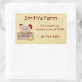 Boerderij verse eieren Aangepaste Sticker (Tas)