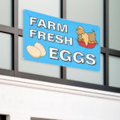 Boerderij Verse Eieren Banner (Buitenkant Gebouw)