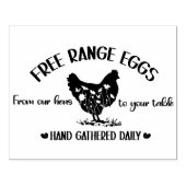 Boerderij Verse eieren Eiervrije uitloop Eiwitstem Rubberstempel (Afrduk)