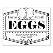 Boerderij verse eieren | Eikarton Rubber Stempel (Afrduk)