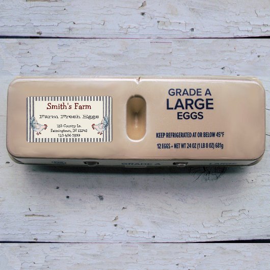  Boerderij Verse eieren Etiket voor kippen