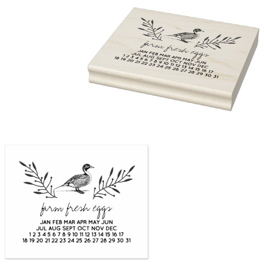 Boerderij Verse eieren Euck Etiket Stempel (Gestempeld)