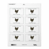 Boerderij Verse eieren  Hen Eiwitkarton Etiket (Full Sheet)