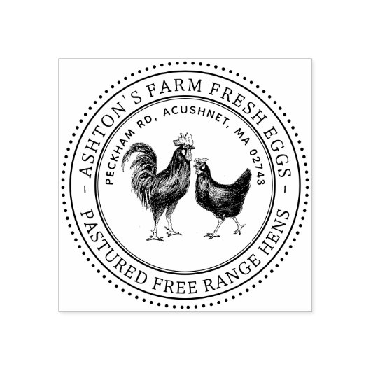 Boerderij Verse eieren Hen Eiwitkarton Rubberstempel (Afrduk)